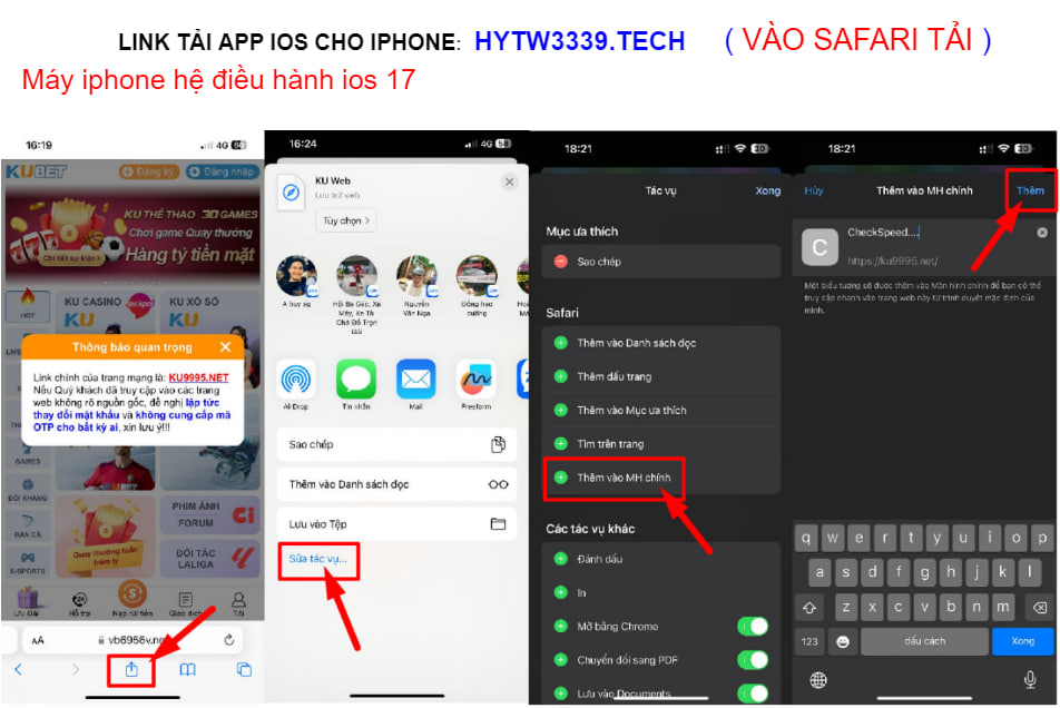 LINK TẢI APP IOS CHO IPHONE