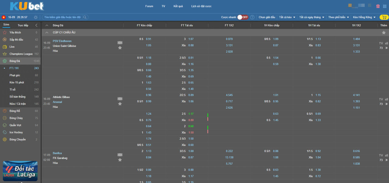 Cược bóng đá trực tuyến